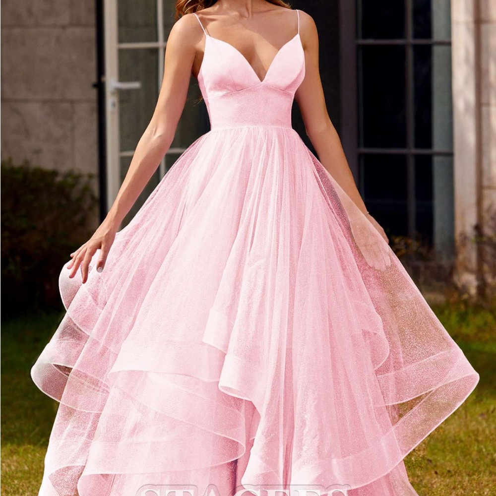 Stacee’s Blushing Pink Sparkle Prom Ballgown